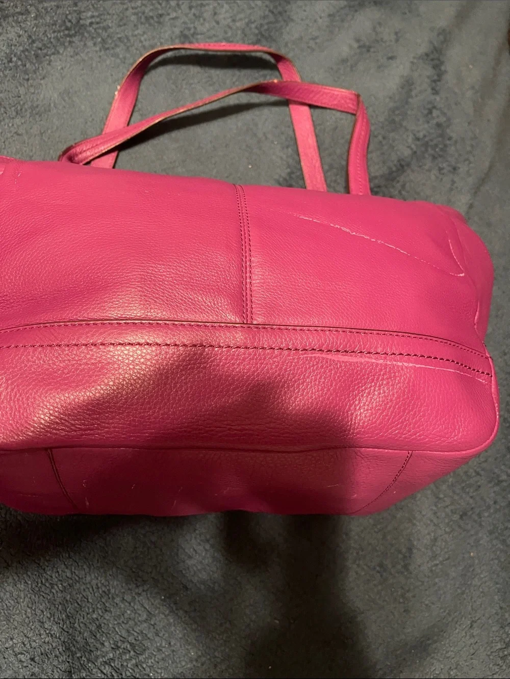 Coach Carrie Purple Leather Shoulder Bag See Photos